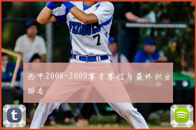 西甲2008-2009赛季赛程与最终积分排名